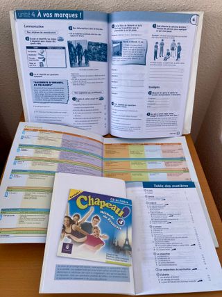 6€/lote libros mismo nivel. Libros aprender francé