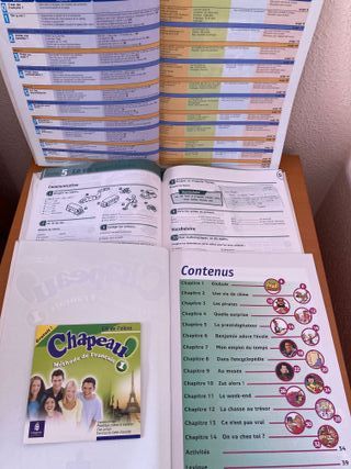 6€/lote libros mismo nivel. Libros aprender francé