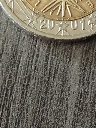 Moneda 2 euros Francia 2001 error cuño