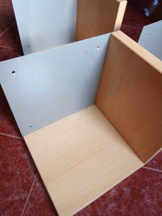 Lote 3 estanterías de madera
