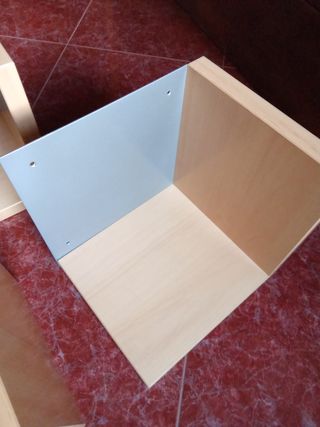 Lote 3 estanterías de madera