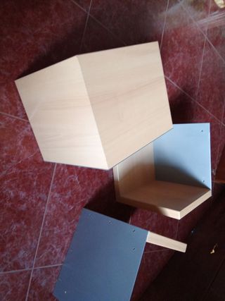 Lote 3 estanterías de madera