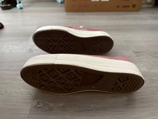 Converse plataforma rosa y plateado