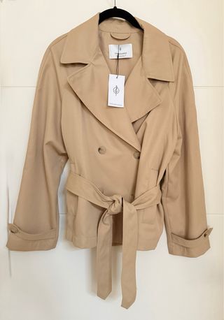 Trench gabardina corta tendencia, M, Stradivarius