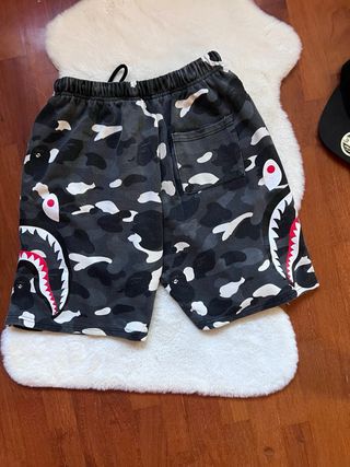 Pantaloncini BAPE Camo Shark Grigio Bianco