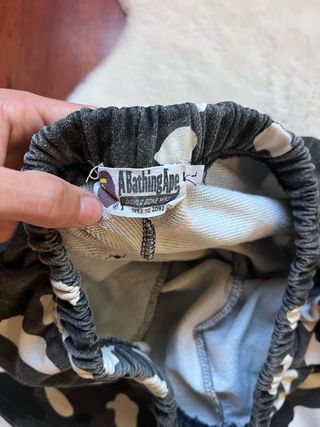 Pantaloncini BAPE Camo Shark Grigio Bianco