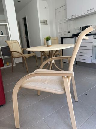 Mesa y 2 Sillas Jardín Beige