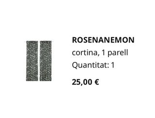 Cortinas ROSENANEMON IKEA 1 par