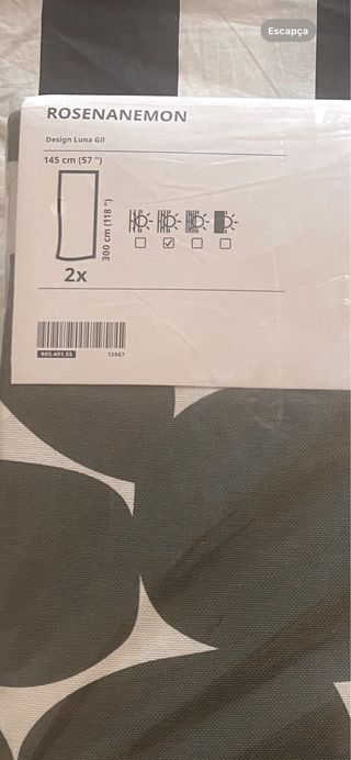 Cortinas ROSENANEMON IKEA 1 par