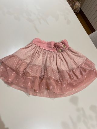 Falda fiesta niña rosa