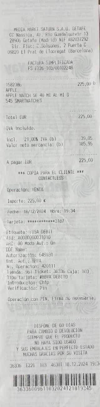 Apple Watch SE 2ª Gen