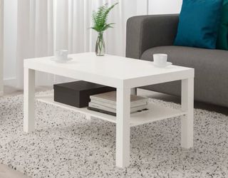 Mesa de centro blanca de madera