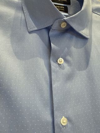 Camisa de vestir azul Massimo Dutti Hombre