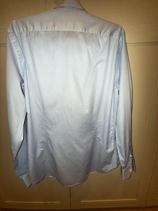 Camisa de vestir azul Massimo Dutti Hombre