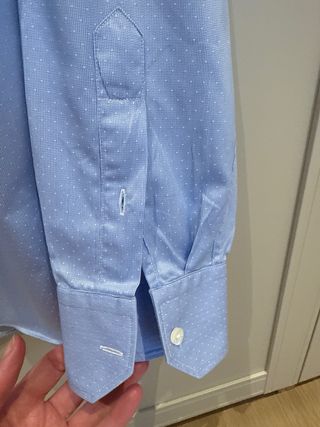 Camisa de vestir azul Massimo Dutti Hombre