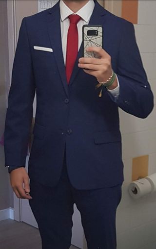 Traje azul Formula Joven
