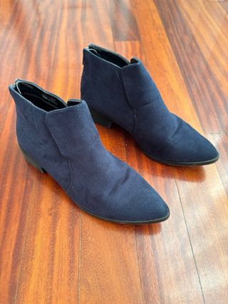 Botas azules de ante