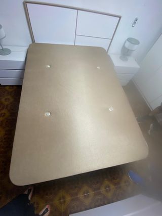 Somier tapizado 135x190 cm Beige