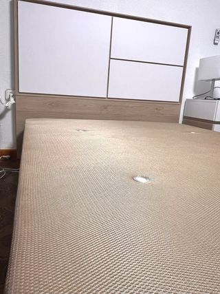 Somier tapizado 135x190 cm Beige