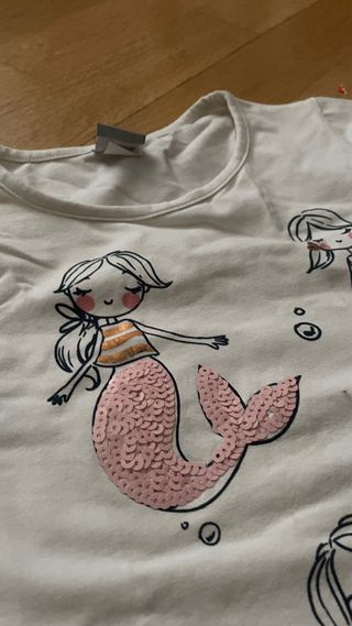 Camiseta Charanga Sirenas Niña Blanca