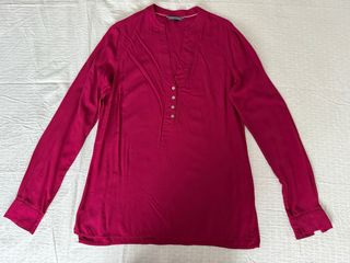 Blusa Tommy Hilfiger rosa manga larga
