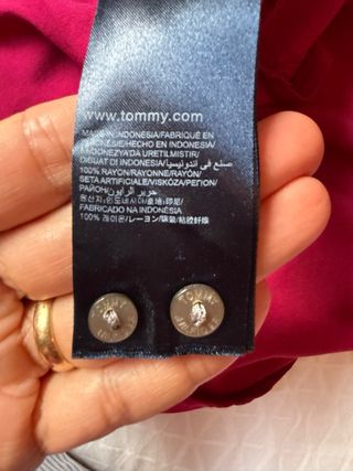 Blusa Tommy Hilfiger rosa manga larga