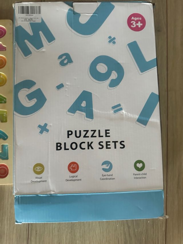 Juego de Bloques Puzzle Números y Letras