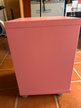 Cajonera rosa de plástico