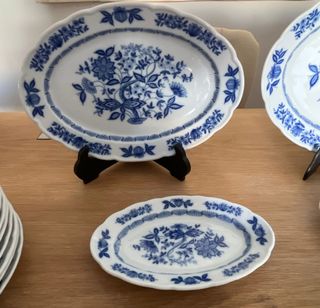 Vajilla Santa Clara Porcelana Azul y Blanca