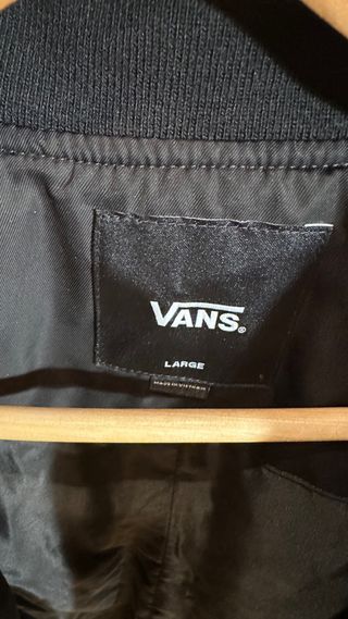 Cazadora Bomber Vans Negra Talla L