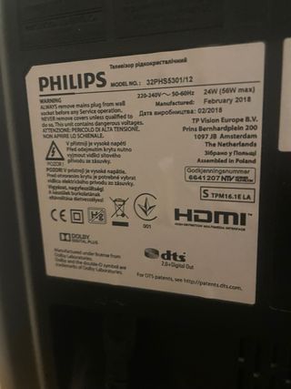 Smart TV Philips 32 Negra