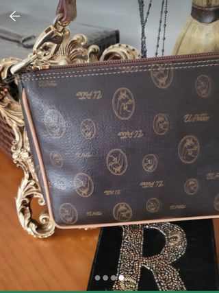 Bolso El Potro Marrón y Dorado Original