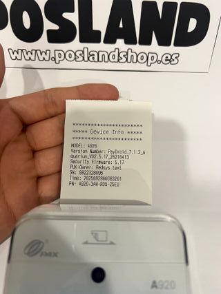 Terminal de pago TPV PAX A920 Datáfono TPV