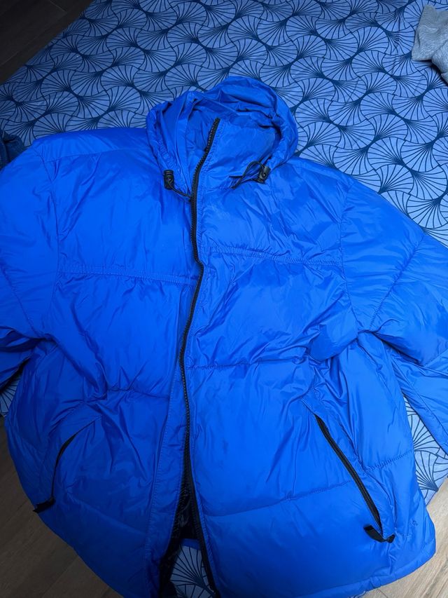 Abrigo acolchado azul XXL