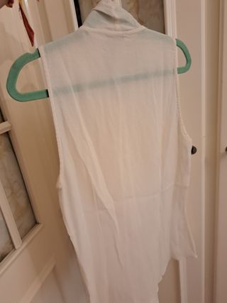 Blusa Massimo Dutti Beige/Blanca