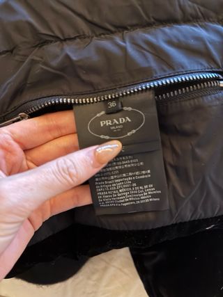 Plumífero Prada Negro Desmontable