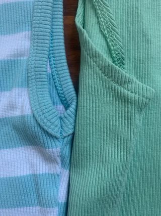 Lote 2 Camisetas Pull&Bear Verde y Turquesa