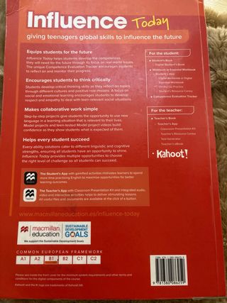 INFLUENCE TODAY 3 Student's book: libro de text...