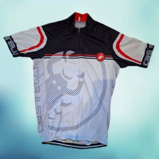 Maillot ciclismo Castelli Blanco y negro.