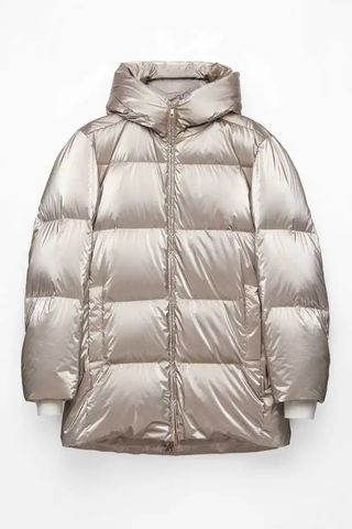 Oysho Chaqueta Plumifero Metalizada 80% Plumón T-S