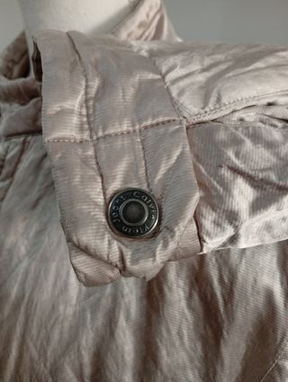 Bomber in vera piuma d'oca color oro