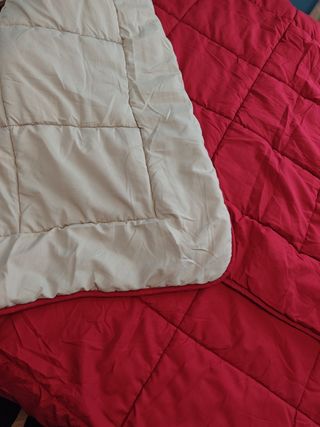 Edredón cama 90 rojo poliéster