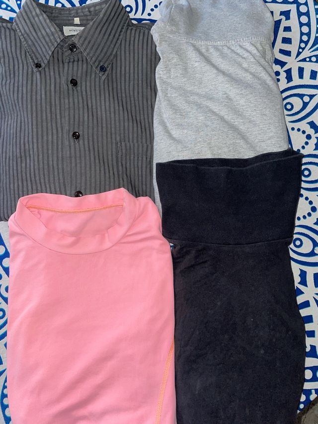 Lote 4 prendas hombreCamisa y 3 camisetas invierno
