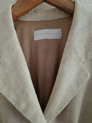 Chaqueta Lino Purificación García Beige