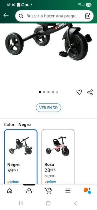 Triciclo negro Lovely