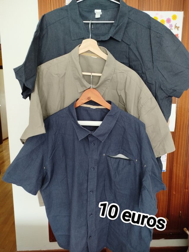 Lote 3 Camisas Hombre Manga Corta 10 euros las 3