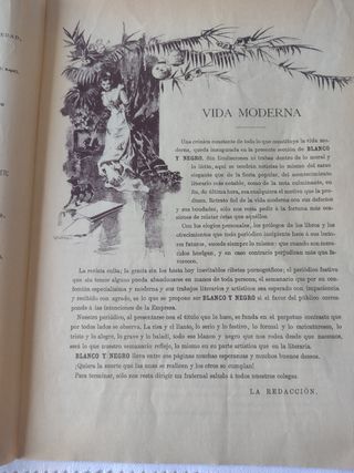 Revista N 1 Blanco y Negro 1891