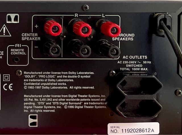 Amplificador A/V Onkyo TX-DS494 con mando