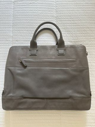 Maletín Piquadro Gris Piel