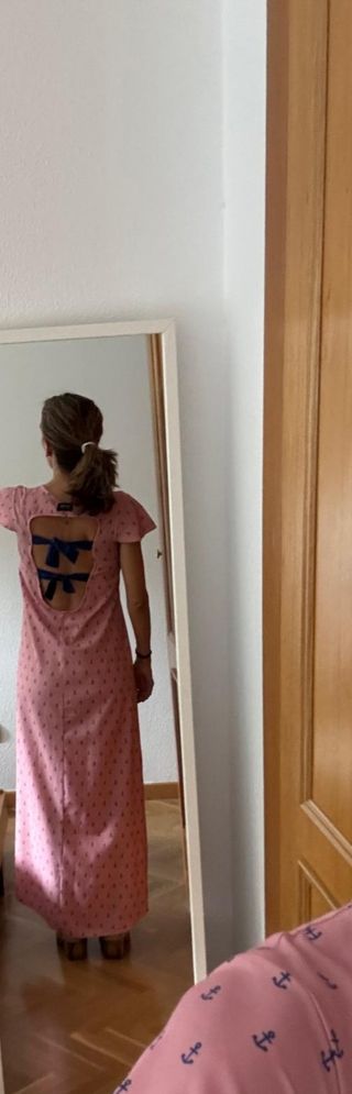 Vestido rosa retro Talla XS